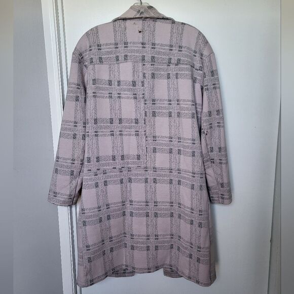 BLONDIE Apparel Pink Plaid Open-Front Cardigan - Picture 4 of 4